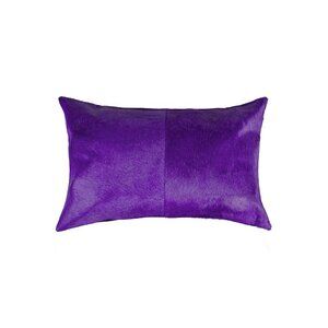 Natural Home Decor Torino Cowhide Pillow | 1-Piece | Purple | 12"x20"